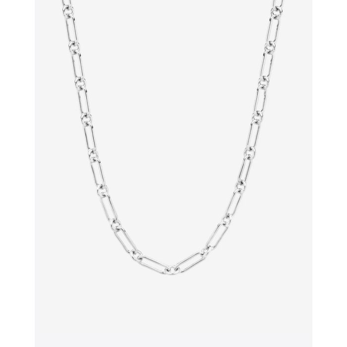 Collier Box Chain Large 52 cm Silver Tom Wood Project. 