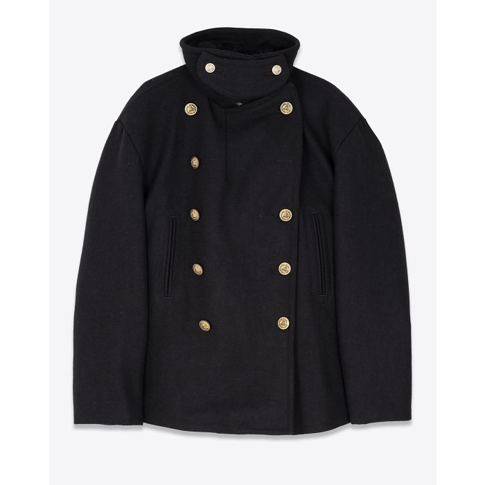 Manteau Caban Oversized Denimist noir. 