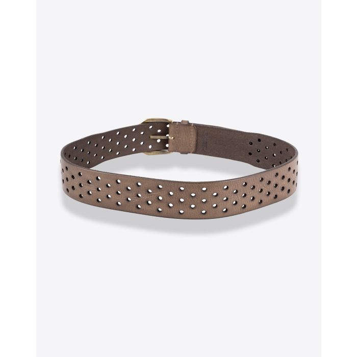 Ceinture en cuir perforé kaki Klaudia Isabel Marant. Dos.