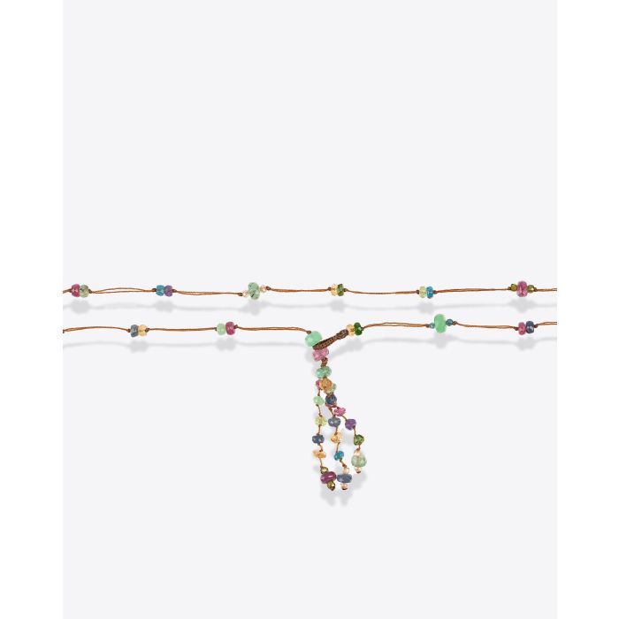 Collier Long Holy Fairy  Sharing sur cordon tabac