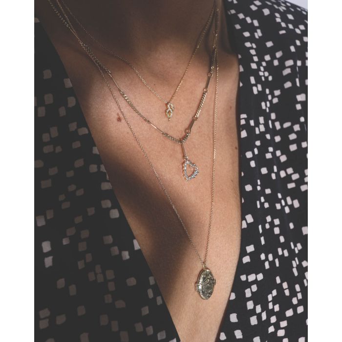 Feidt Collier Serpent - Or Jaune 18K et Diamants