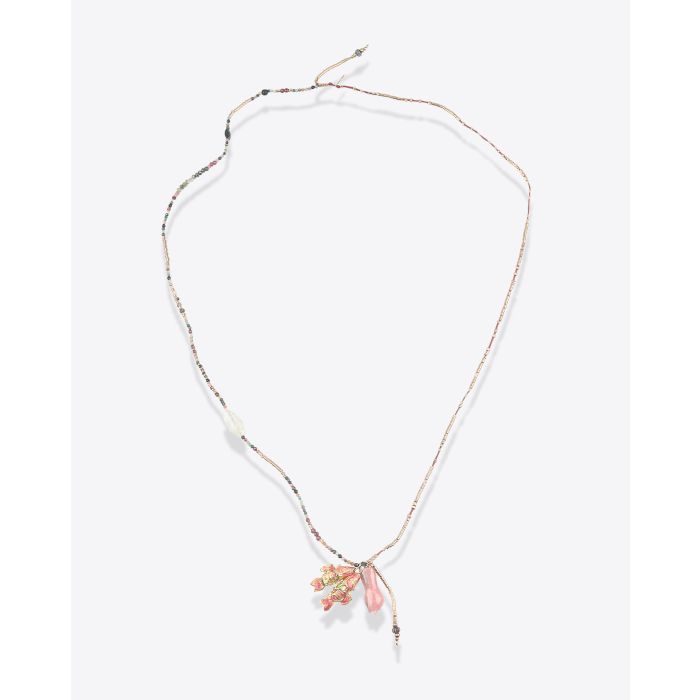 Collier sautoir perles et poissons Gachon Pothier.