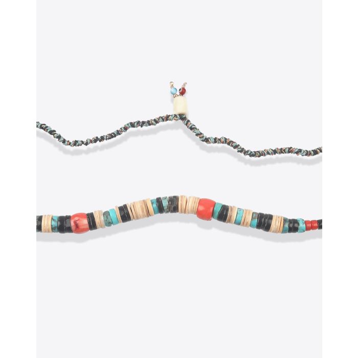 Gachon Pothier Collier Puka Navajo Long Tissé  