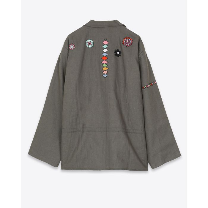 Veste Alix Of Bohemia Commando Sage Embroidered vert