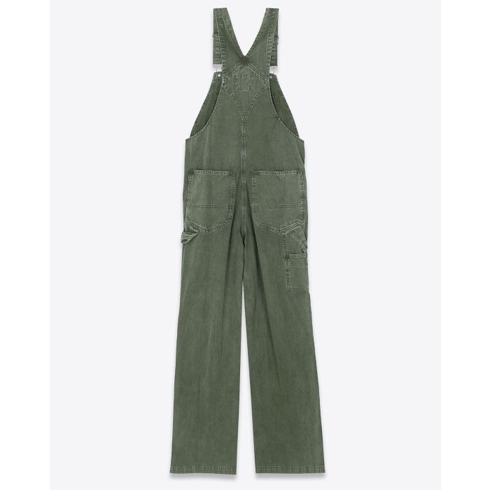 R13 Denim Salopette Damon kaki. Dos. 