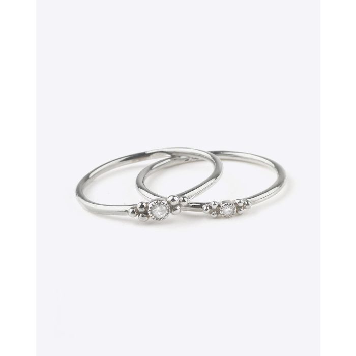 Bague fine en argent et diamant Sunny Bubble De Jaegher. 