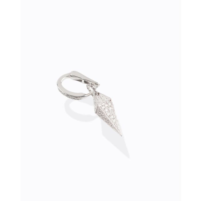 Mini Créole pointe or blanc et diamants Light Side De Jaegher.
