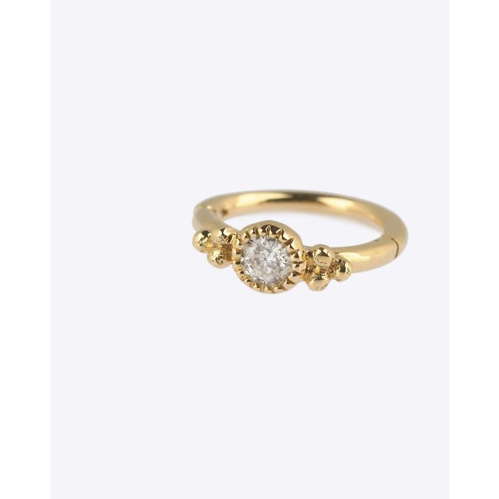 Mini créole en or rose et diamant Sunny bubble De Jaegher. 