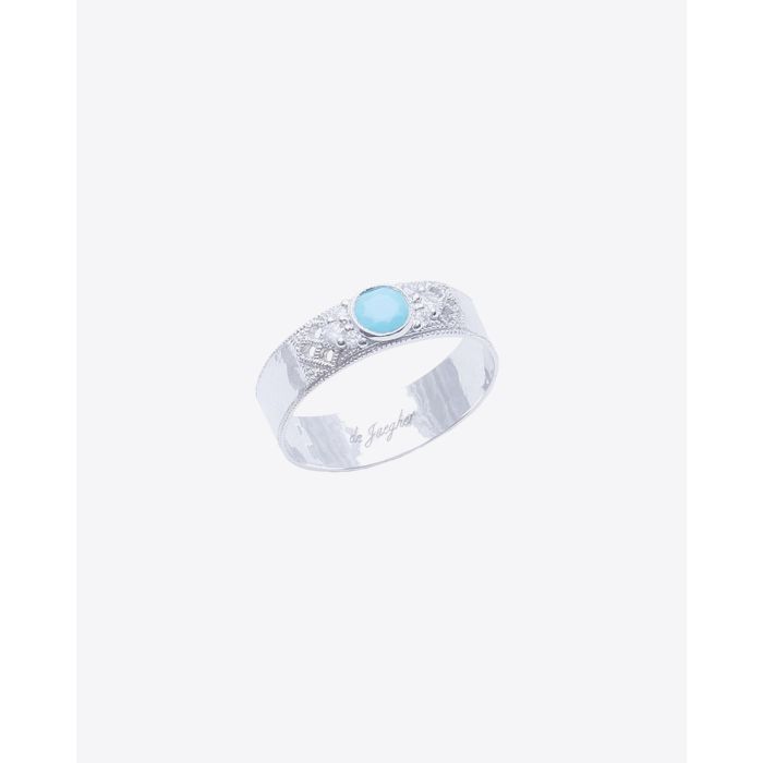 De Jaegher Bague Love song Argent & Turquoise 