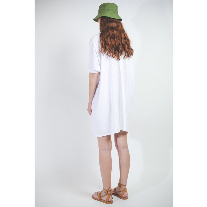 Denimist Pocket Tee Dress - White