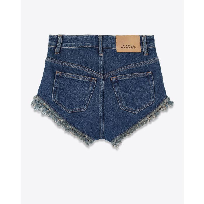 Isabel Marant Etoile Short Eneidao Bleu Délavé