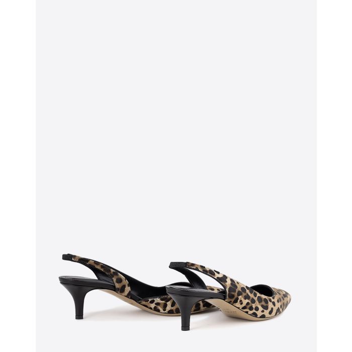 Escarpins Isabel Marant Piery en cuir imprimé léopard. Vue arrière. 