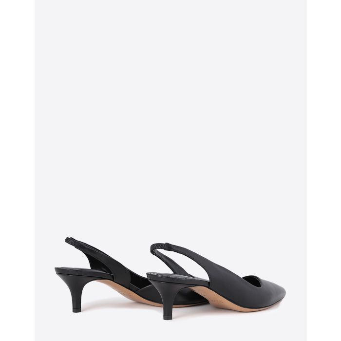 Escarpins Piery Isabel Marant en cuir noir. Vue arrière.
