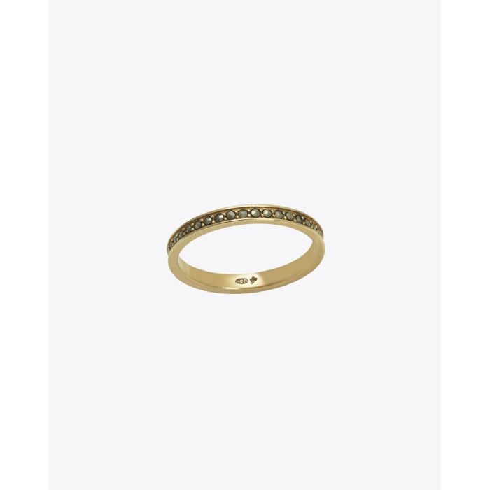 Feidt Bague Alliance Antik – Or Jaune 9k et Saphirs Gris