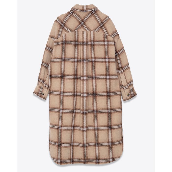 Isabel Marant Etoile Manteau Fontizia Camel à carreaux. Dos.
