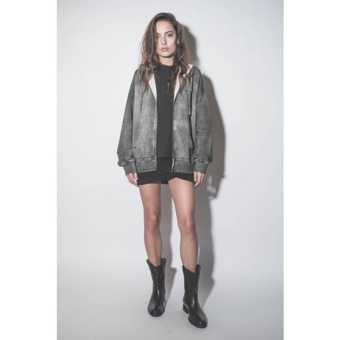 Bottes de motard en cuir lisse noir Biker Golden Goose.