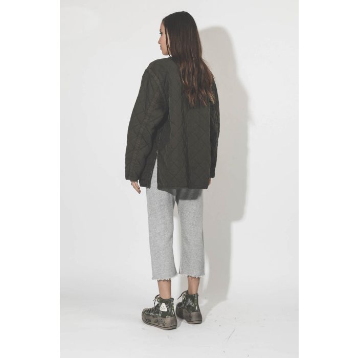 Veste Matelassée Golden Goose Quilted Jacket Vintage Olive 35840. Porté dos. 