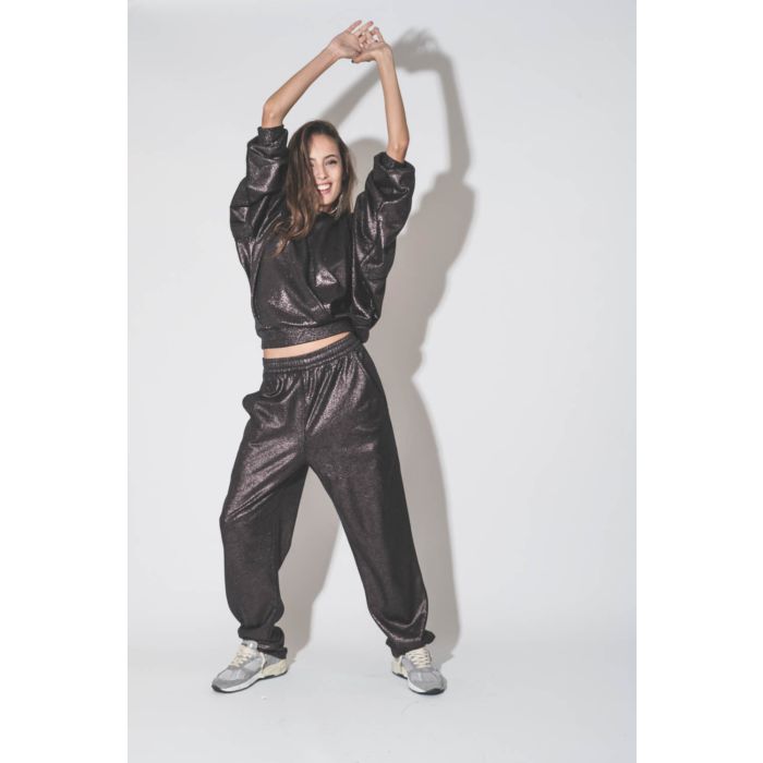 Sneakers Running Dad grise étoile blanche 60379 Golden Goose Femme. Porté de face.