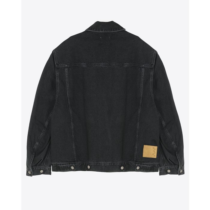 Veste oversize en jean noire Janet Haikure. Dos.