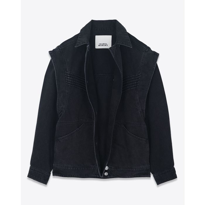 Isabel Marant Etoile Veste Harmon Noir Délavé