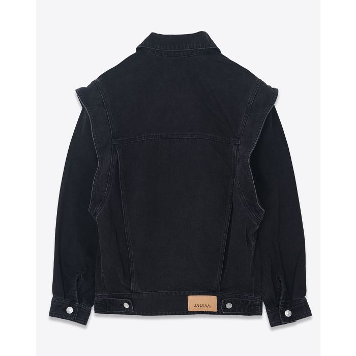 Isabel Marant Etoile Veste Harmon Noir Délavé