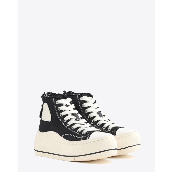 Sneakers compensées R13 Denim High Top Sneaker - Black