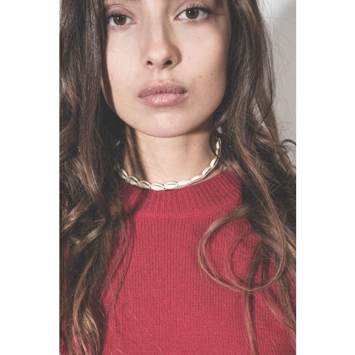 Collier ras du cou coquillages finition argenté Noki Isabel Marant. 