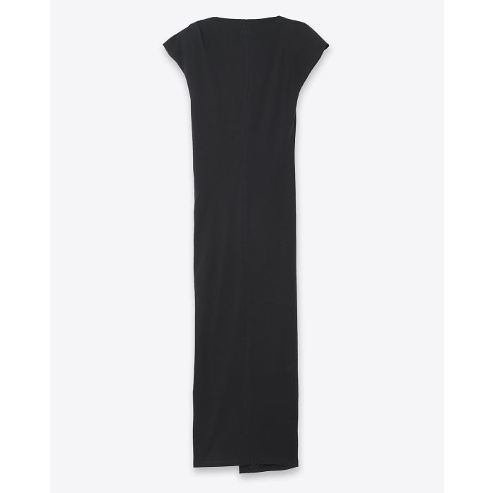 Robe longue Nadela Isabel Marant Etoile en jersey de coton noir. Dos.