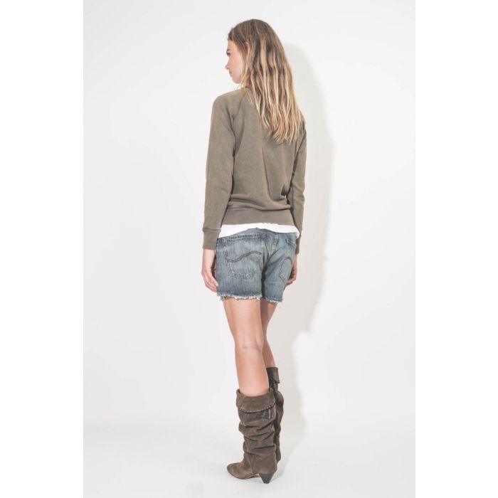 Sweatshirt Millyny Isabel Marant Etoile Dark bronze écru, porté de dos.
