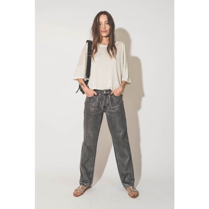 Sac bandoulière sangle ajustable logo Isabel Marant ton sur ton en cuir cuir rivets argent Isabel Marant.