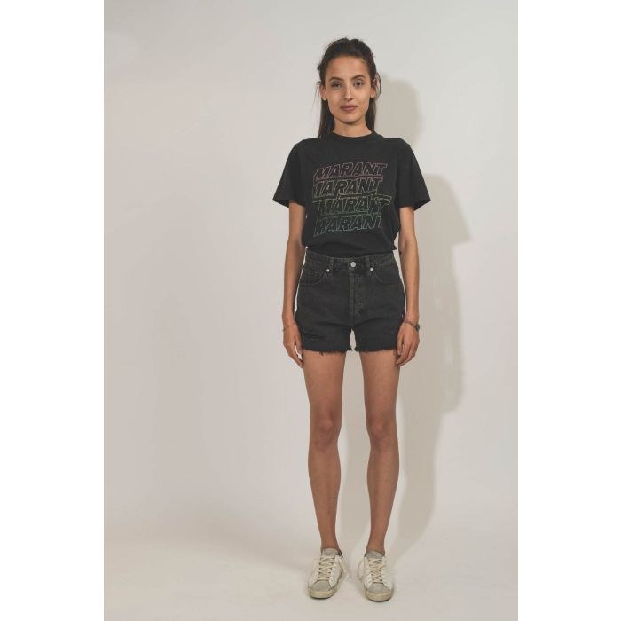 Isabel Marant Etoile Tee-Shirt Zoeline Noir Délavé 