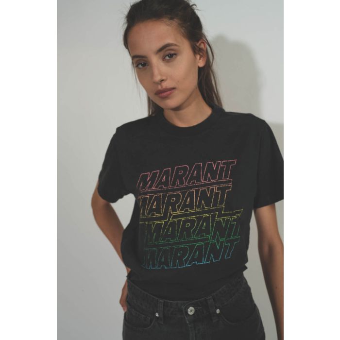 Isabel Marant Etoile Tee-Shirt Zoeline Noir Délavé 