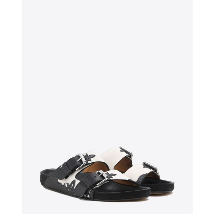 Isabel Marant Chaussures Sandales Lennyo - Chalk/Black
