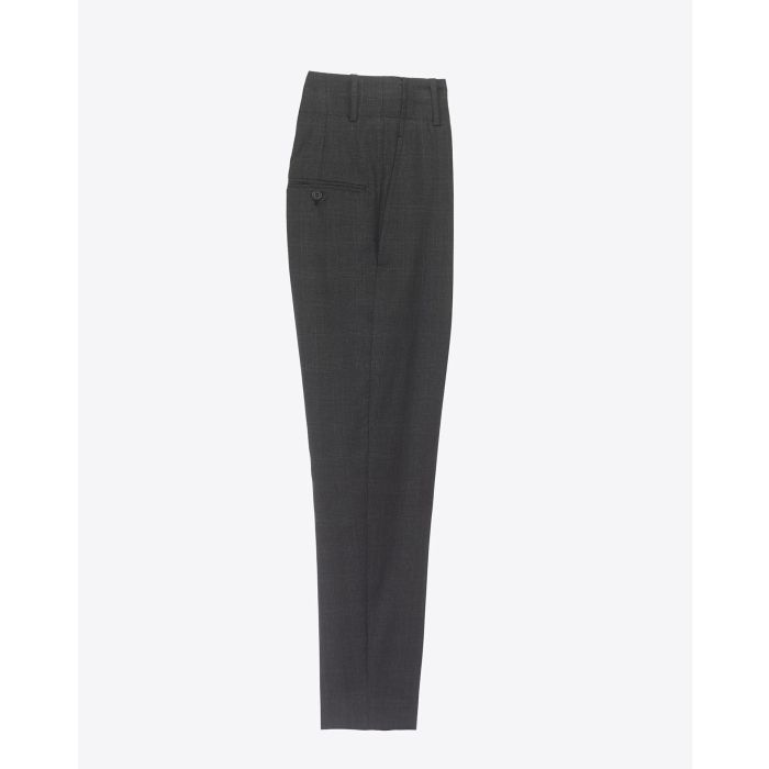 Pantalon Noah Isabel Marant Etoile en laine froide anthracite. Profil.