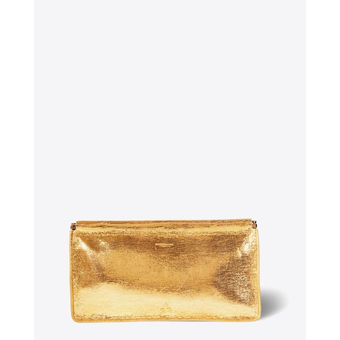Jérôme Dreyfuss Accessoires Collection Clic Clac XL Goatskin Lamé Or  