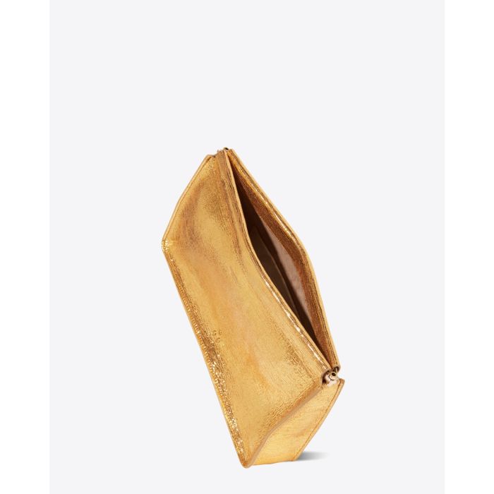 Jérôme Dreyfuss Accessoires Collection Clic Clac XL Goatskin Lamé Or  