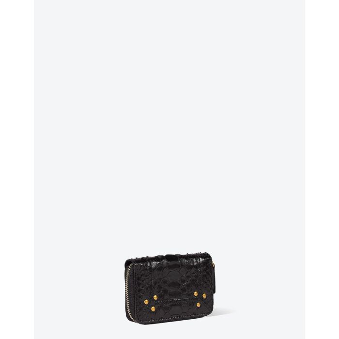 Portefeuille Henri Jérôme Dreyfuss en cuir Python Noir   