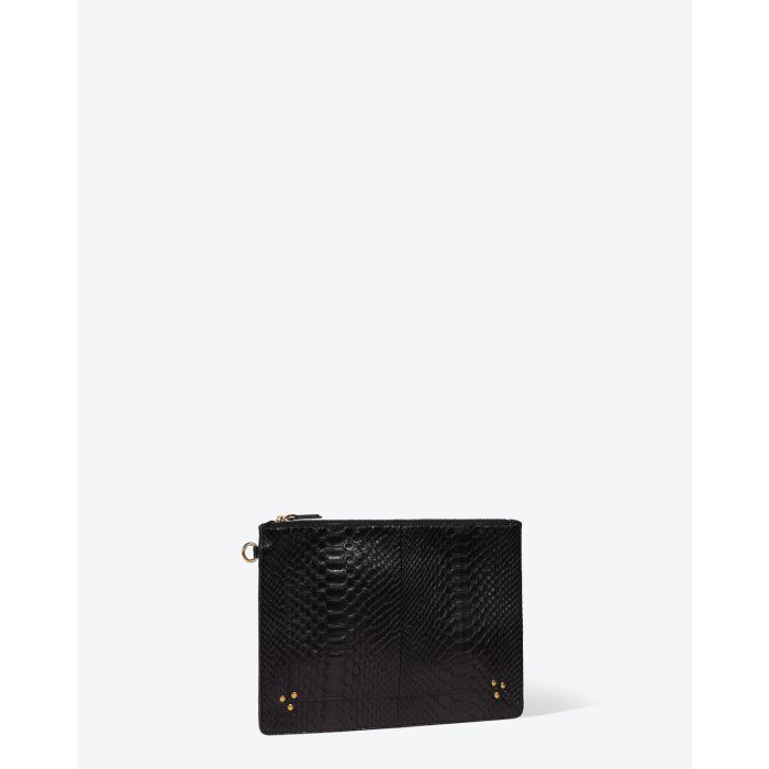 Jérôme Dreyfuss Accessoires Collection Popoche L - Python Noir  