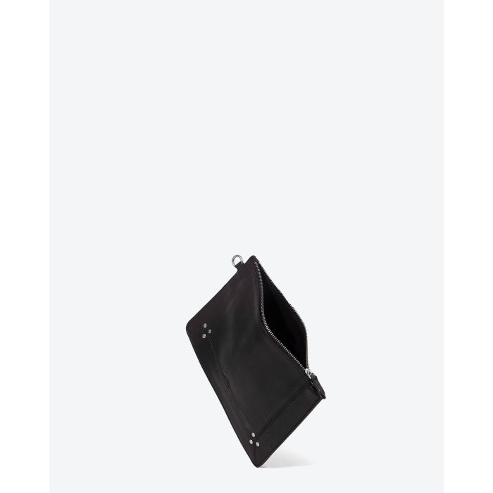 Jérôme Dreyfuss Accessoires Collection Popoche M Noir Silver Smooth Lambskin 