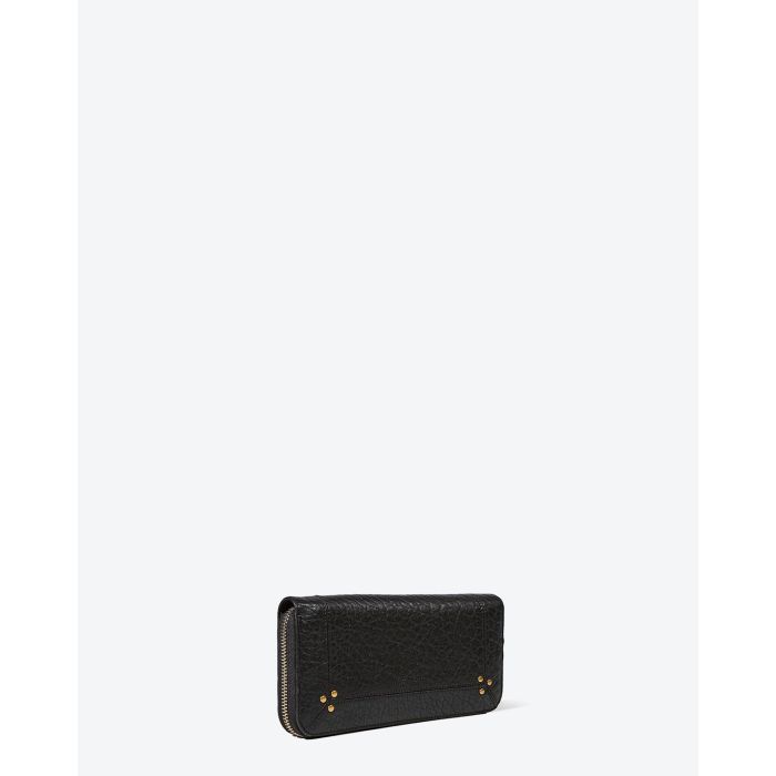 Portefeuille Jérôme Dreyfuss Malcom en cuir agneau Bubble Noir 