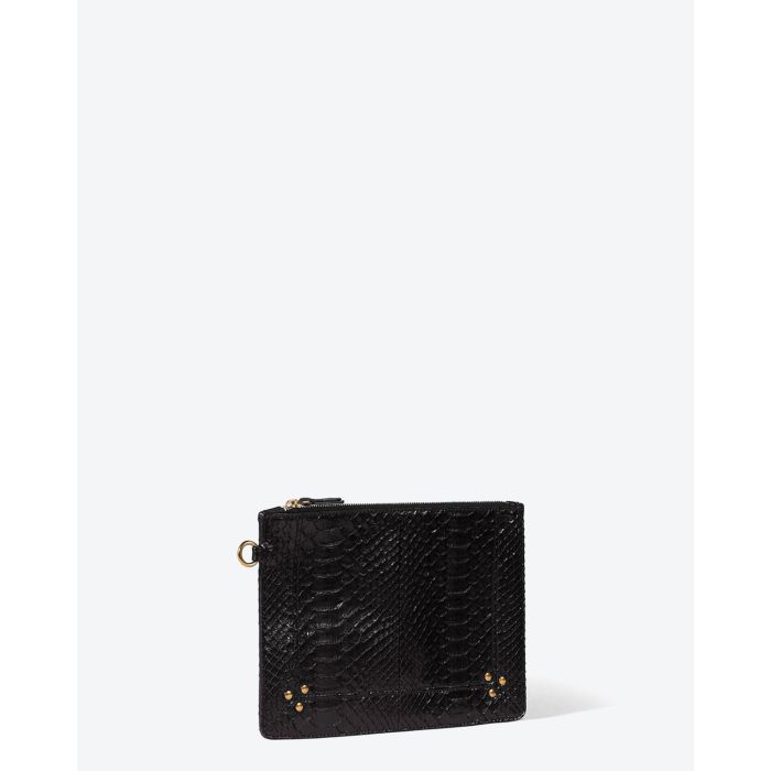 Jérôme Dreyfuss Accessoires Pré-Collection Popoche M - Python Noir  