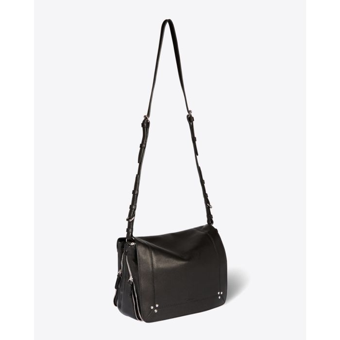 Jérôme Dreyfuss Sac Igor – Cuir Agneau Noir Silver  