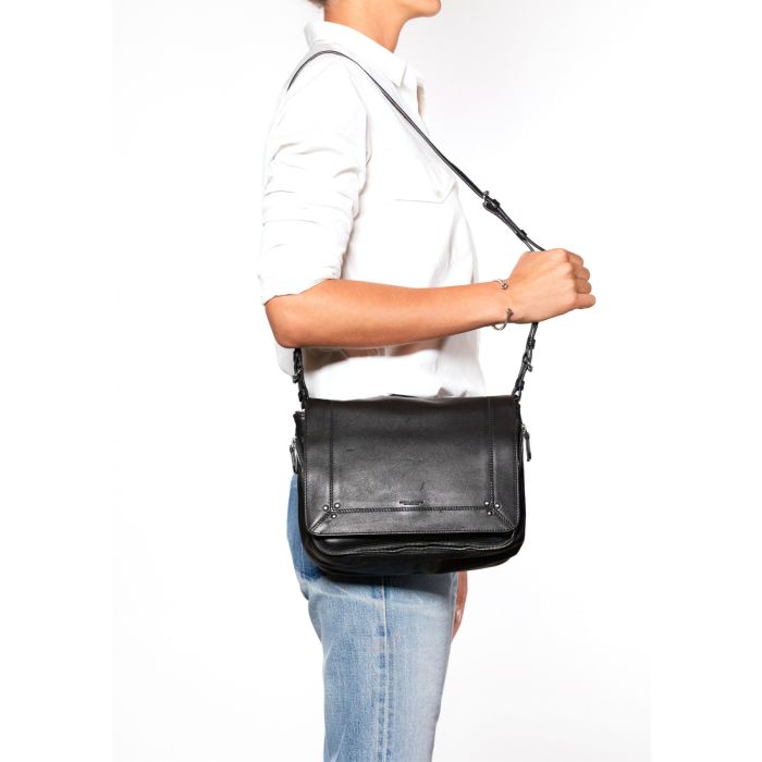 Jérôme Dreyfuss Sac Igor – Cuir Agneau Noir Silver  