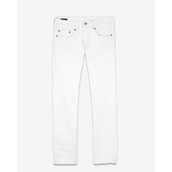 R13 Jean Boy Straight W Cuff Sutton White Selvedge