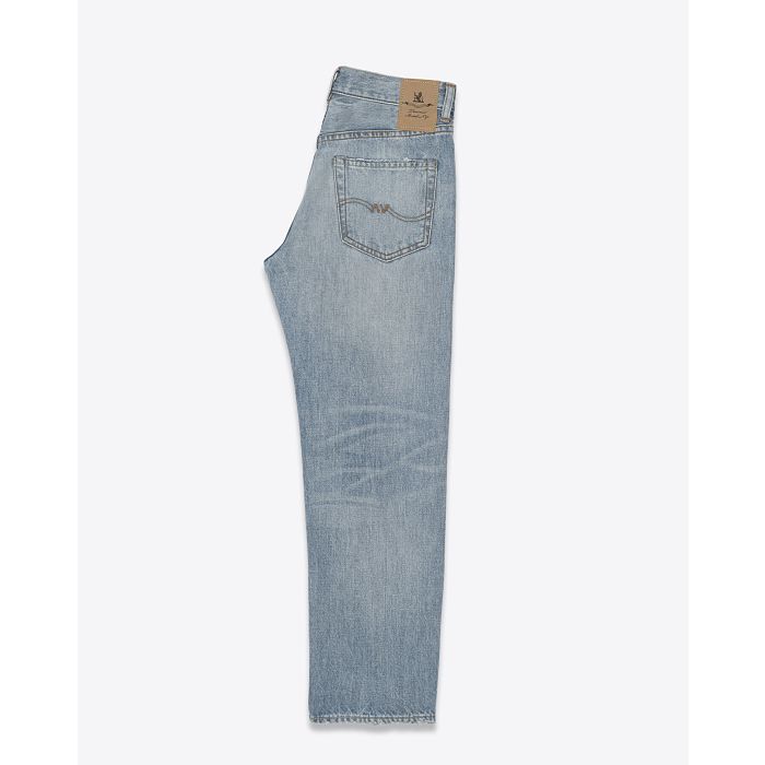 Jean Lindsay Slim Boyfriend Denimist en toile denim. Vue profil. 
