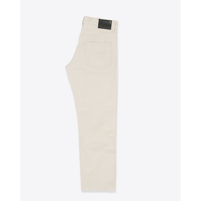 Jean Romeo Ivory Sateen R13 Denim. Vue de profil.