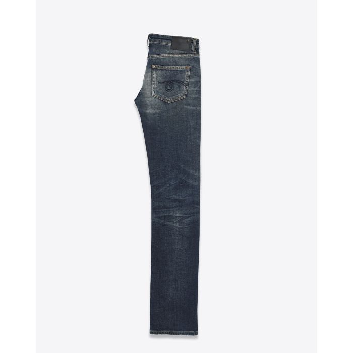 Jean R13 Denim Tobi Slim en toile denim bleue 