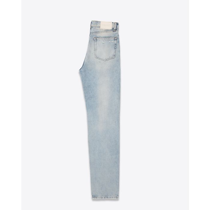 Mikuta Jeans Ample Déchiré Bleu 