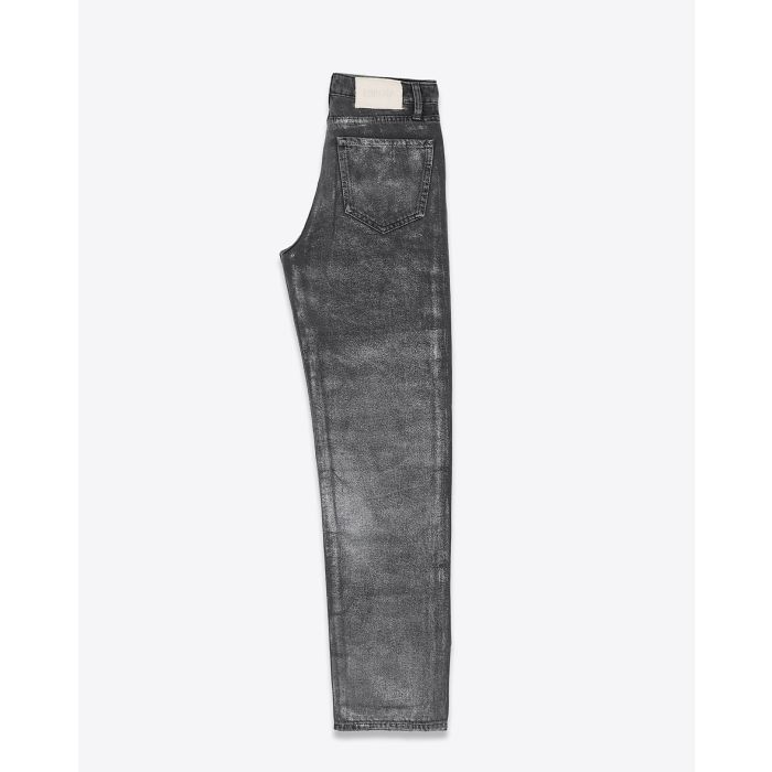 Mikuta Jeans Droit  Argent