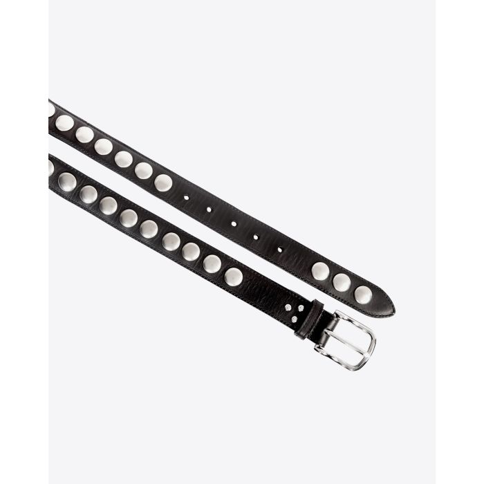 Jérôme Dreyfuss Ceinture Festival Vachette Noir Silver 